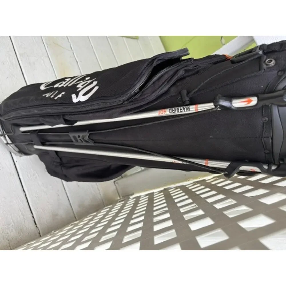 Callaway Golf Stand Bag Black Grey Orange 8 Pocket Dual Strap Stand Legs Tested*